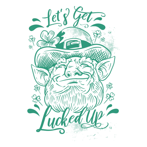 Distintivo de citação do dia de Leprechaun Saint Patrick Desenho PNG