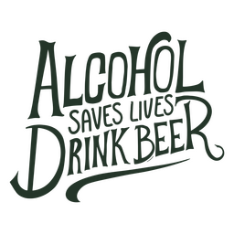 Letras de cita del día de San Patricio de alcohol Diseño PNG