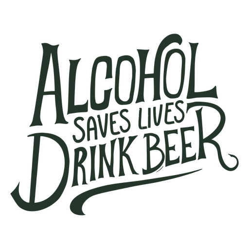 Alcohol Saint Patrick's day quote lettering PNG Design