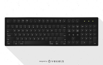 Design realista de teclado de computador