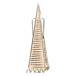 Transamerica pyramid doodle san francisco PNG Design