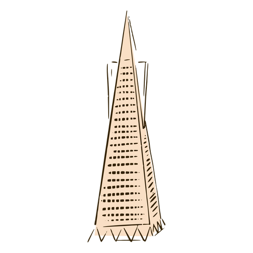 Doodle da pirâmide Transamerica São Francisco Desenho PNG