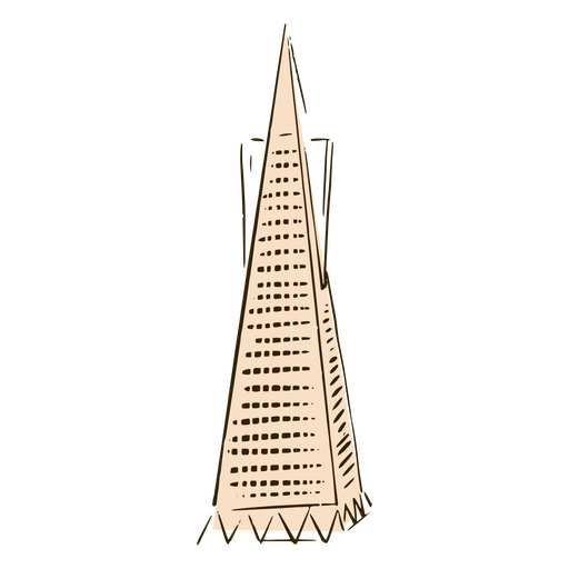 Transamerica pyramid doodle san francisco