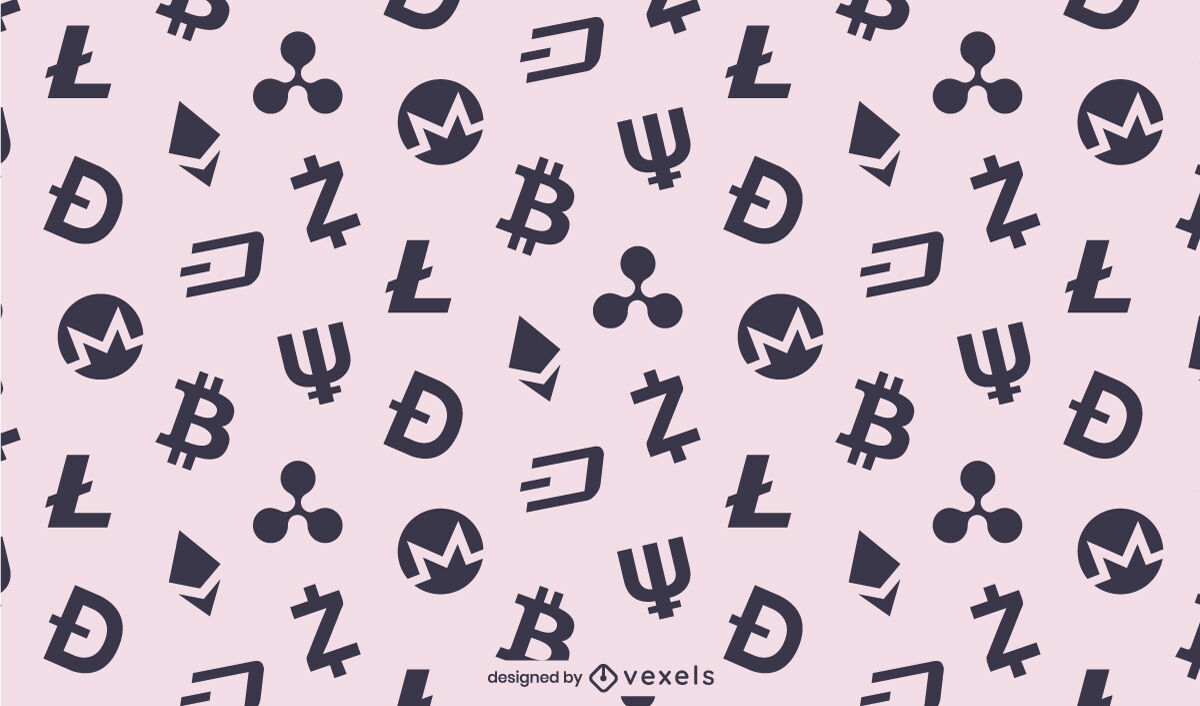 Kachelbares Musterdesign für Kryptowährung