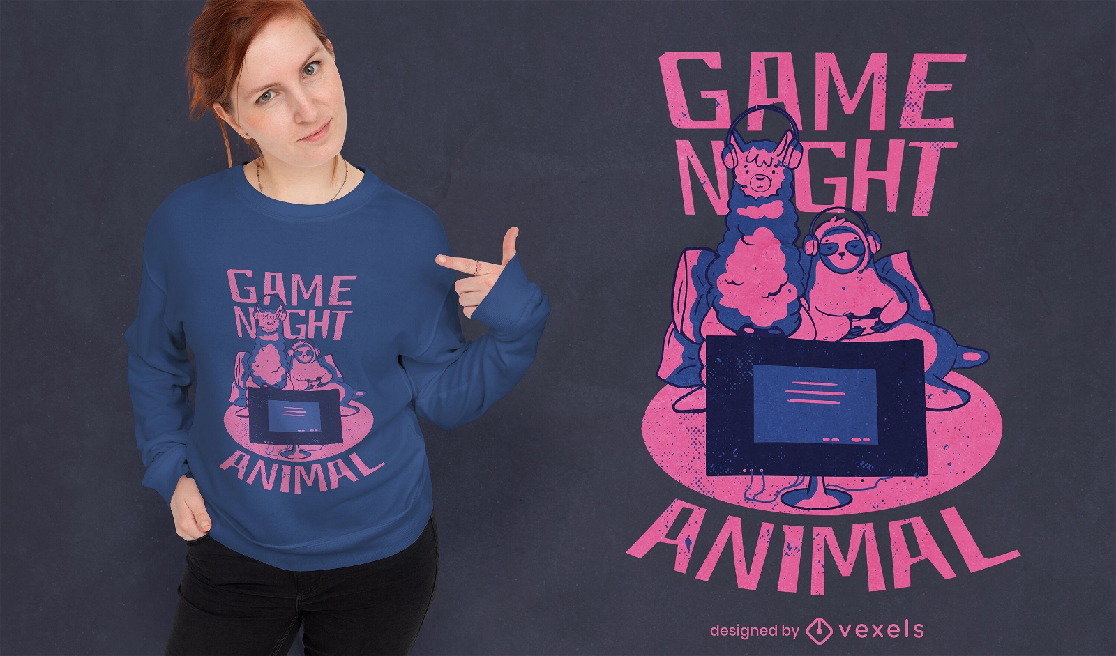 Gaming animal t-shirt design