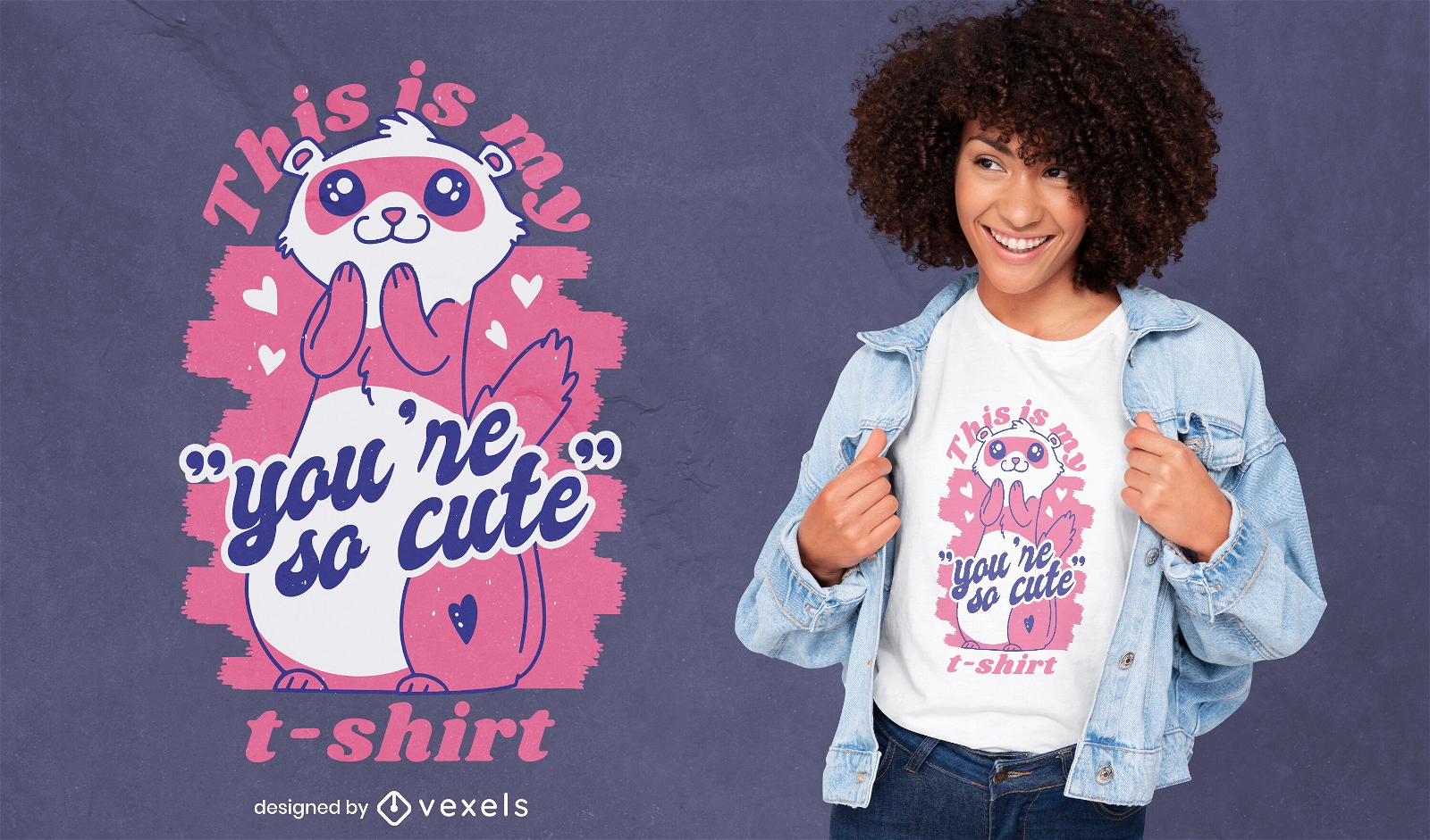 Ferret cute quote t-shirt design