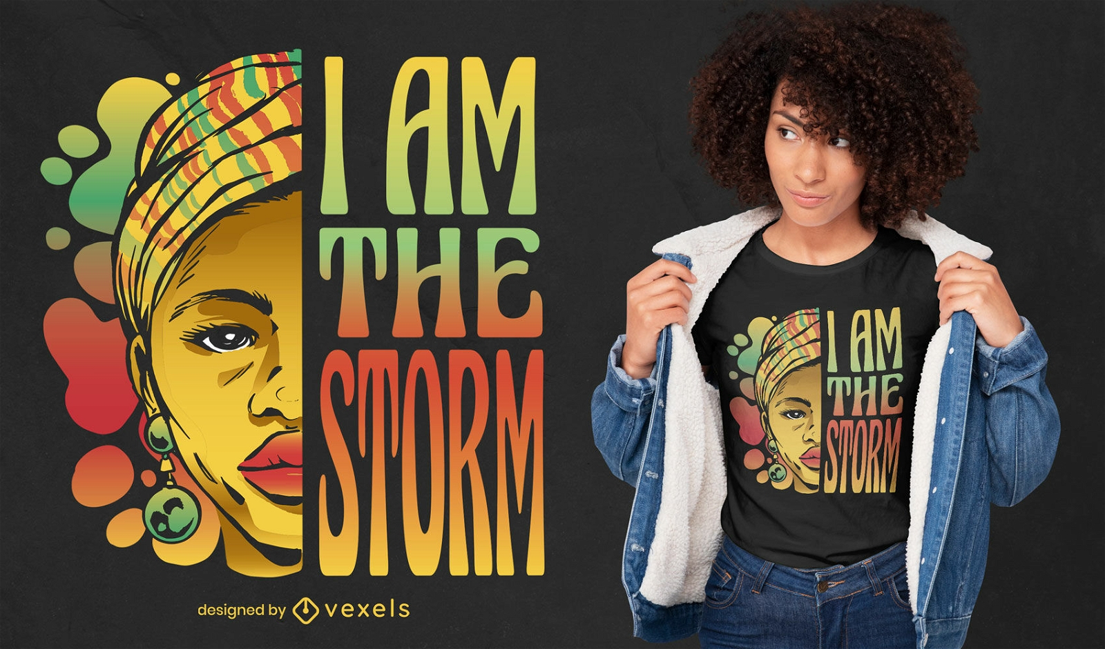 Ich bin das T-Shirt-Design des Sturms Black History Month