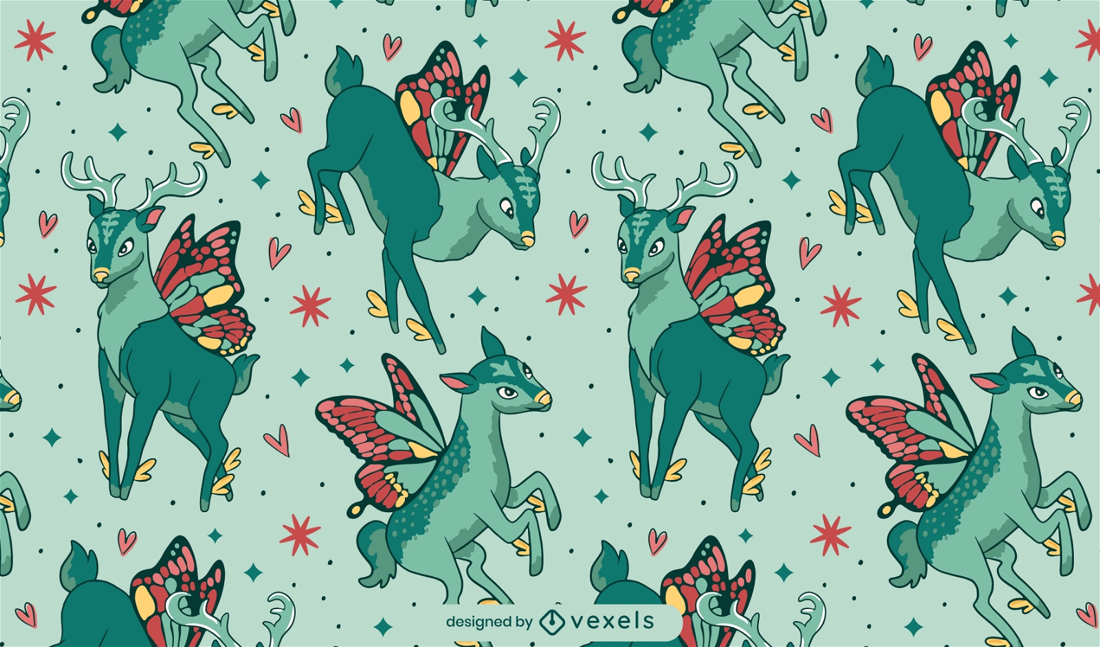 Diseño de patrón de ciervos de hadas