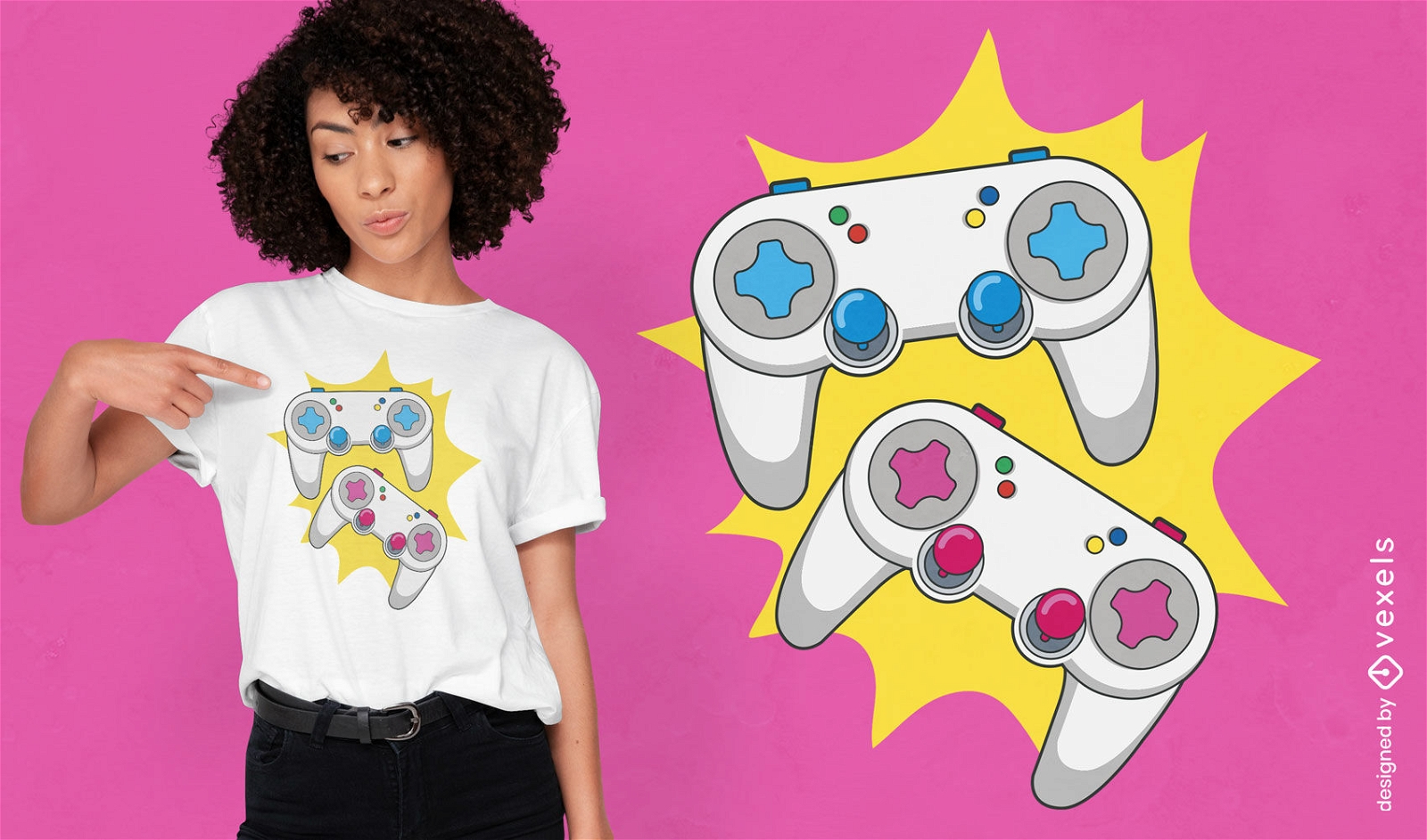 Gaming controllers t-shirt design