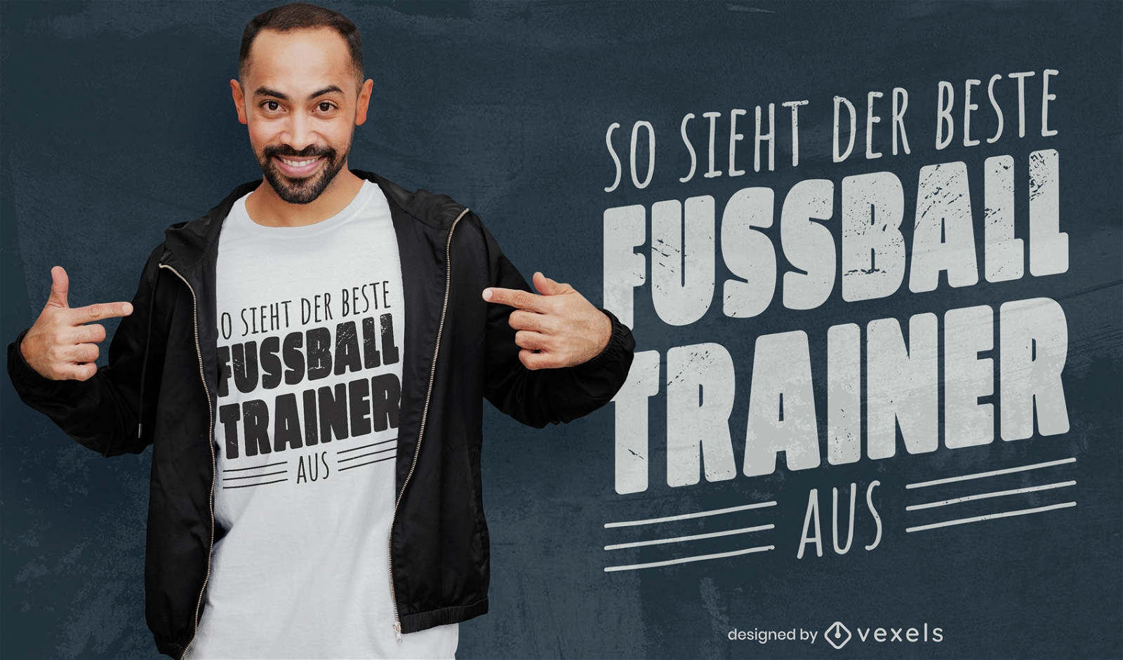 Bestes Fußballtrainer-T-Shirt-Design