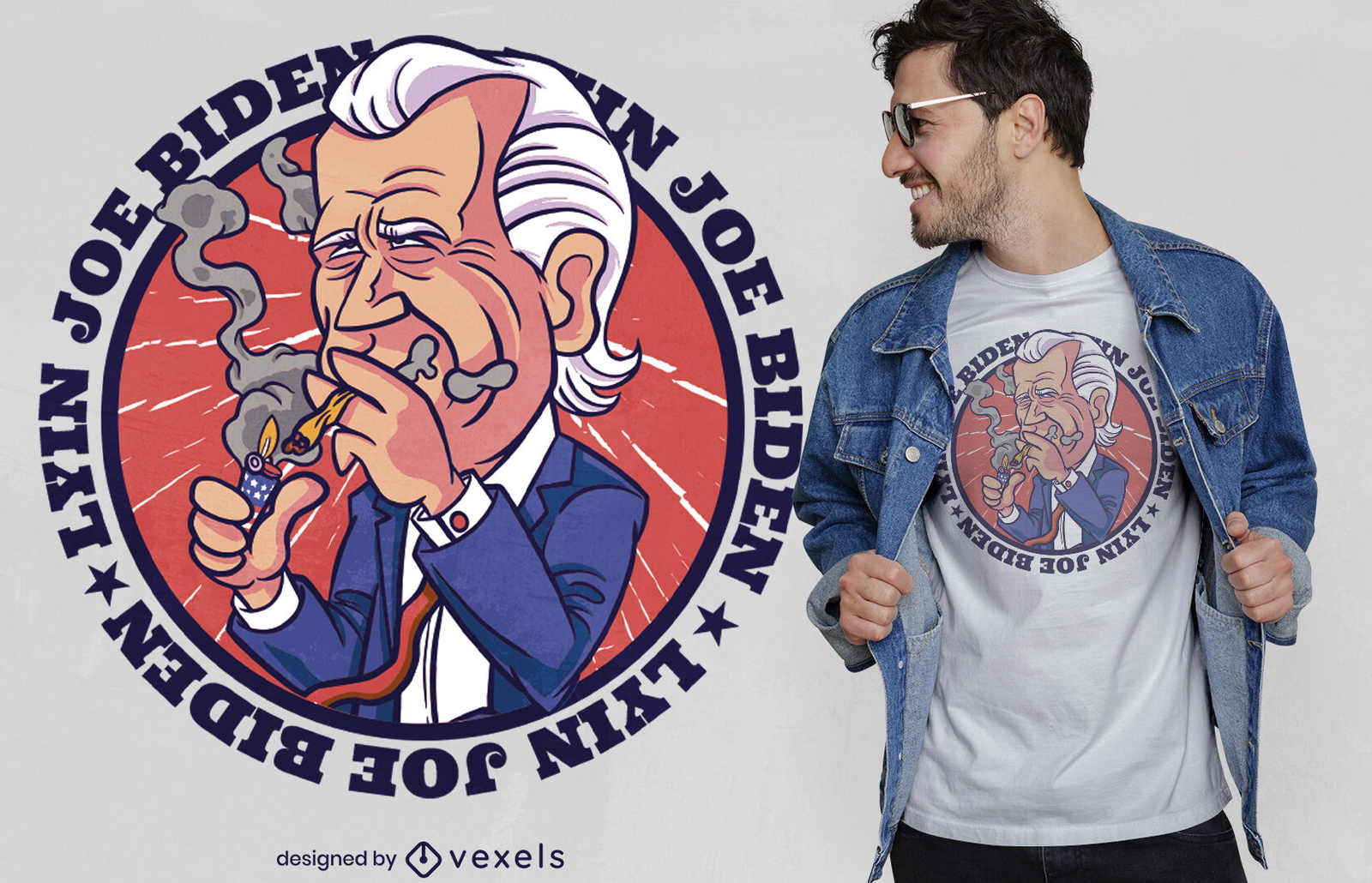 Diseño de camiseta Lyin Joe Biden