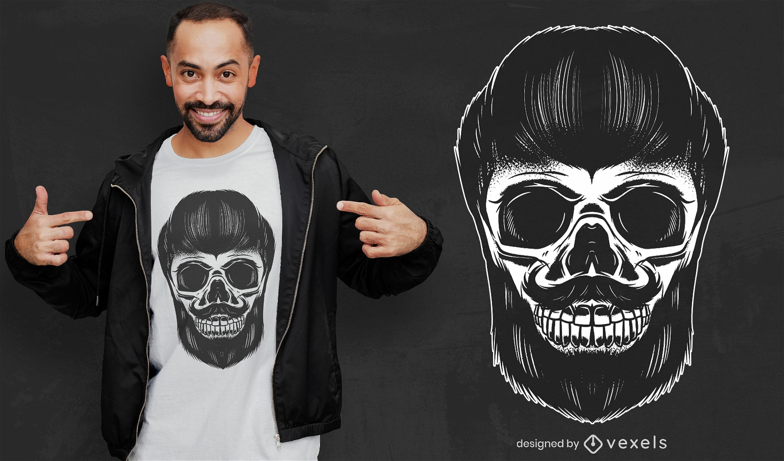 Barber skull t-shirt design