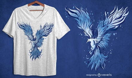 Blue phoenix t-shirt design