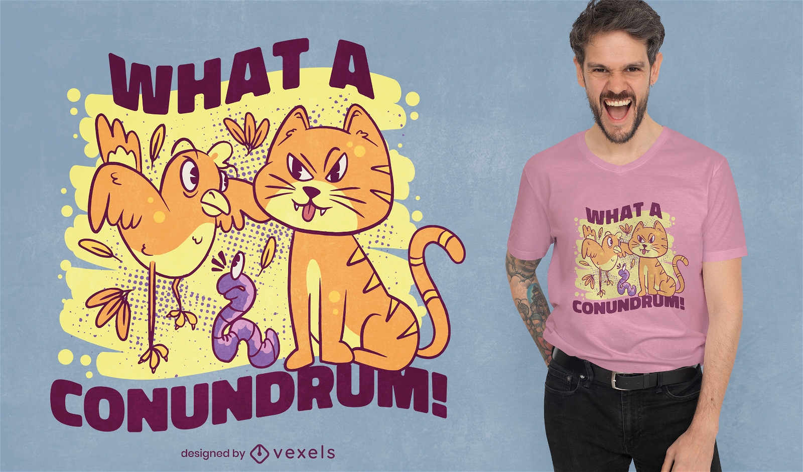 Design de camiseta com citação de animal engraçado