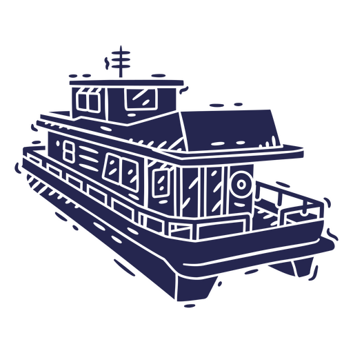 Ferry cortado detallado Diseño PNG