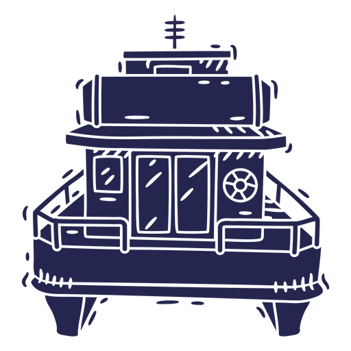 Fähre ausgeschnittene detaillierte Vorderansicht PNG-Design