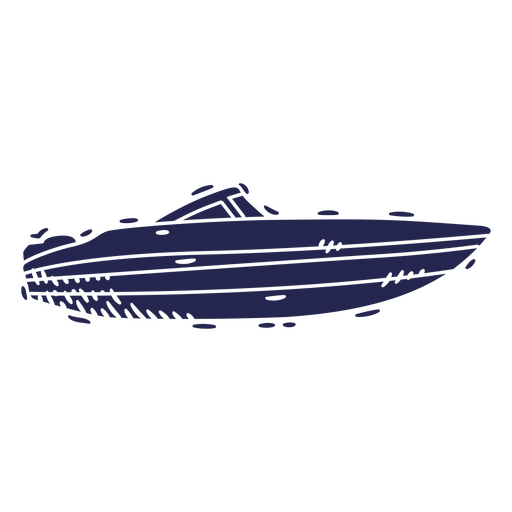 Schnellboot ausgeschnittenes detailliertes Profil PNG-Design