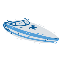 Speedboat monochromatic detailed PNG Design
