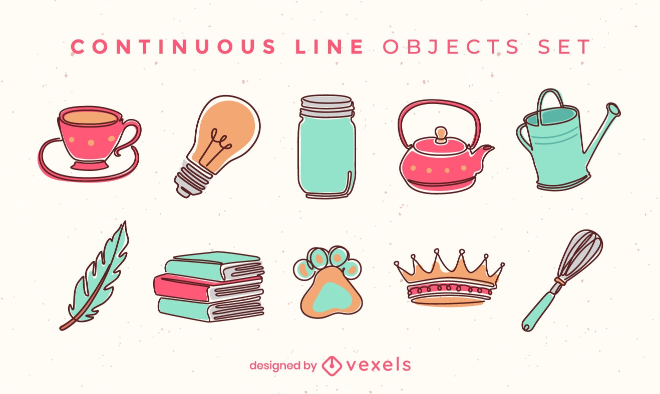Continuous line objects set