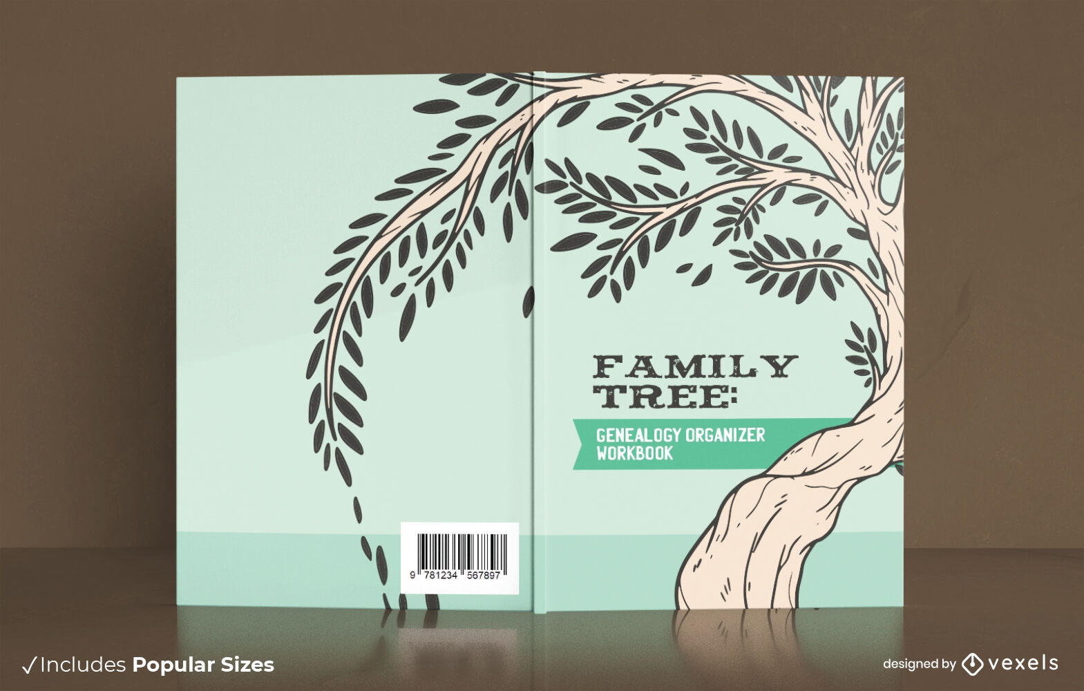 Design de capa de livro de genealogia