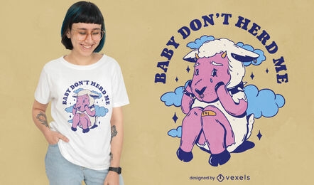 Baby don't herd me ship t-shirt design
