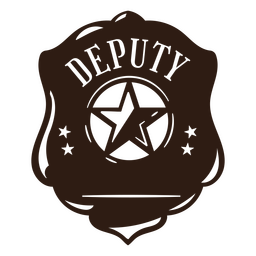 Police badge high contrast deputy PNG Design Transparent PNG
