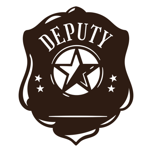 Polícia distintivo deputado de alto contraste Desenho PNG