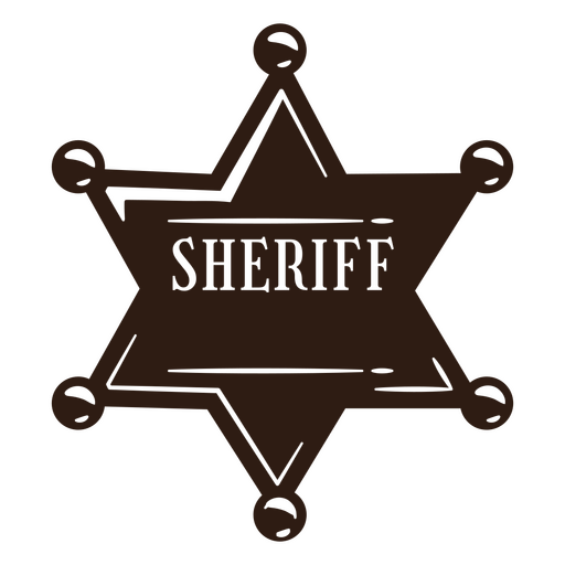 Polizeiabzeichen kontrastreicher Sheriff PNG-Design
