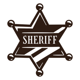 Sheriff Badge High Contrast PNG & SVG Design For T-Shirts