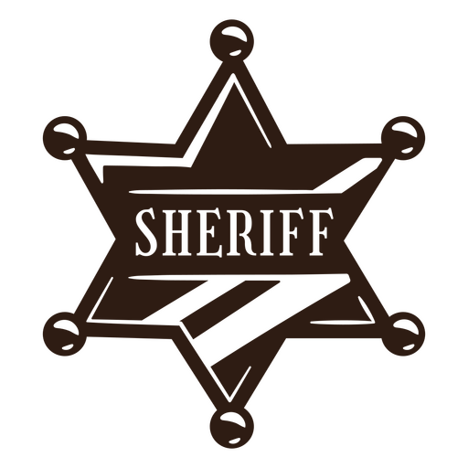 Sheriff-Abzeichen mit hohem Kontrast PNG-Design