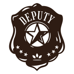Deputy badge high contrast PNG Design Transparent PNG