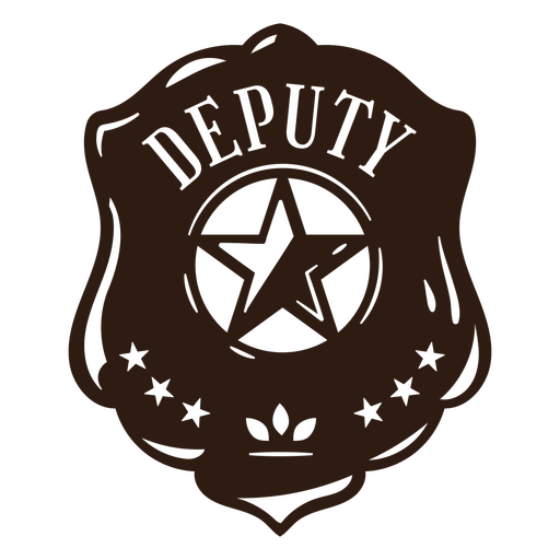 Deputy badge high contrast PNG Design