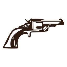 Vieja pistola de alto contraste Diseño PNG