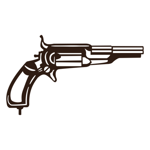 Pistola arma de alto contraste Diseño PNG