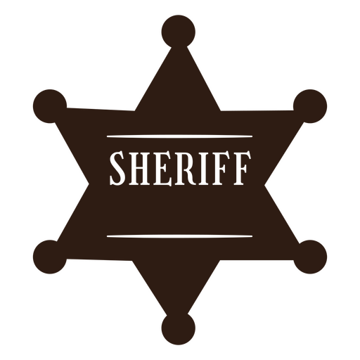 Sheriff badge cut out PNG Design