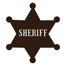 Polizeiabzeichen ausgeschnittener Sheriff PNG-Design
