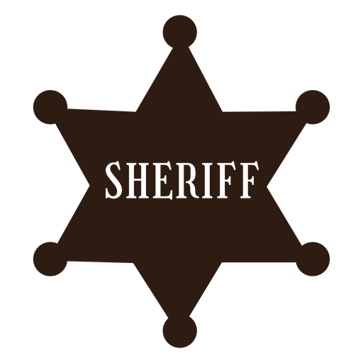 Distintivo da polícia cortado xerife Desenho PNG