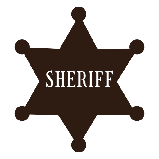 Placa de polic?a recortada sheriff Diseño PNG