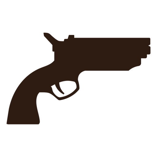 Pistol silhouette weapon PNG Design