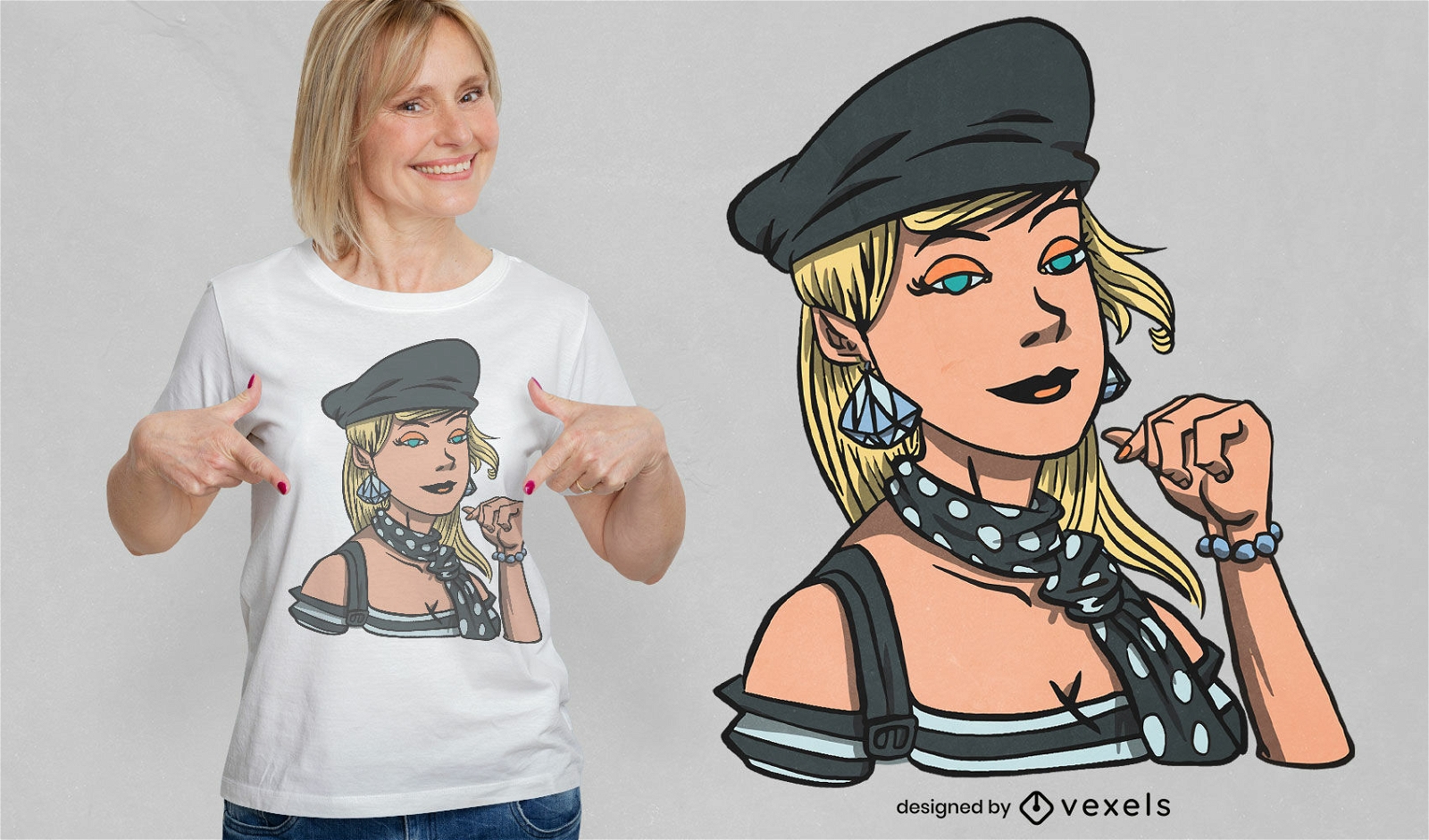 Blonde woman with diamonds t-shirt design