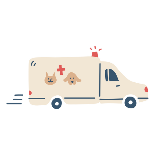 Tierarzt-Krankenwagen PNG-Design