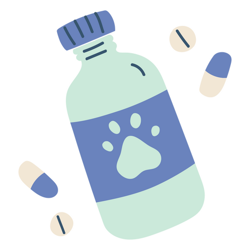 Veterinary Medicine Bottle PNG Design
