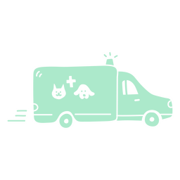 Vet Emergency Ambulance Truck PNG Design