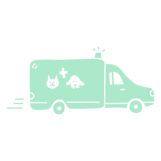 Caminhão de ambulância de emergência veterinária Desenho PNG