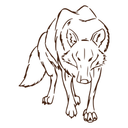 Einfaches Wolfstier PNG-Design
