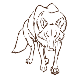 Simple wolf animal PNG Design