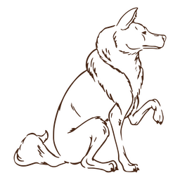 Einfaches Pfotenwolftier PNG-Design