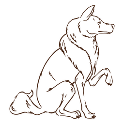 Simple paw wolf animal PNG Design Transparent PNG
