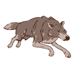 Laufendes Wolfstier PNG-Design