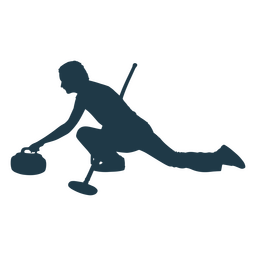 Curling Sport Silhouette PNG Design